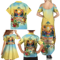 Aloha Hawaii Turtle Family Matching Summer Maxi Dress and Hawaiian Shirt Retro Style LT05 - Polynesian Pride