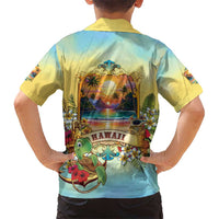 Aloha Hawaii Turtle Kid Hawaiian Shirt Retro Style - Polynesian Pride
