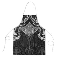 New Zealand Aotearoa Apron Maori Manta Ray Moko Black - Polynesian Pride