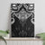 New Zealand Aotearoa Canvas Wall Art Maori Manta Ray Moko Black - Polynesian Pride