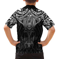 New Zealand Aotearoa Hawaiian Shirt Maori Manta Ray Moko Black LT05 - Polynesian Pride