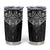 New Zealand Aotearoa Tumbler Cup Maori Manta Ray Moko Black - Polynesian Pride