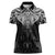 New Zealand Aotearoa Women Polo Shirt Maori Manta Ray Moko Black - Polynesian Pride