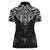 New Zealand Aotearoa Women Polo Shirt Maori Manta Ray Moko Black - Polynesian Pride