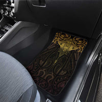New Zealand Aotearoa Car Mats Maori Manta Ray Moko Gold - Polynesian Pride