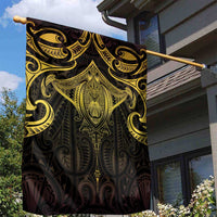 New Zealand Aotearoa Garden Flag Maori Manta Ray Moko Gold LT05 - Polynesian Pride