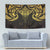 New Zealand Aotearoa Tapestry Maori Manta Ray Moko Gold - Polynesian Pride