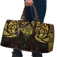 New Zealand Aotearoa Travel Bag Maori Manta Ray Moko Gold LT05 - Polynesian Pride