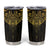 New Zealand Aotearoa Tumbler Cup Maori Manta Ray Moko Gold - Polynesian Pride