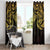 New Zealand Aotearoa Window Curtain Maori Manta Ray Moko Gold - Polynesian Pride