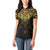 New Zealand Aotearoa Women Polo Shirt Maori Manta Ray Moko Gold - Polynesian Pride