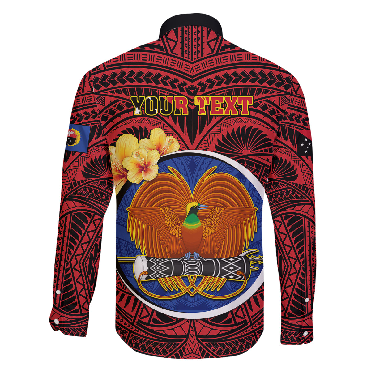 Personalized Papua New Guinea Gulf Province Family Matching Off Shoulder Short Dress and Hawaiian Shirt Mix Coat Of Arms Polynesian Pattern LT05 - Polynesian Pride