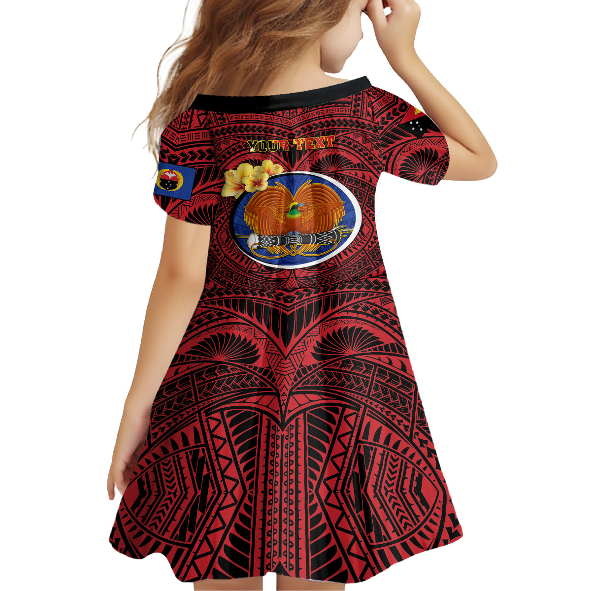 Personalized Papua New Guinea Gulf Province Family Matching Short Sleeve Bodycon Dress and Hawaiian Shirt Mix Coat Of Arms Polynesian Pattern LT05 - Polynesian Pride