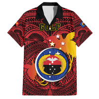 Personalized Papua New Guinea Gulf Province Kid Hawaiian Shirt Mix Coat Of Arms Polynesian Pattern LT05 Kid Red - Polynesian Pride