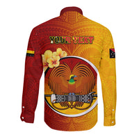 Personalized Papua New Guinea Madang Province Long Sleeve Button Shirt Mix Coat Of Arms Polynesian Pattern LT05 - Polynesian Pride