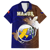 Personalized Papua New Guinea Manus Province Family Matching Puletasi Dress and Hawaiian Shirt Mix Coat Of Arms Polynesian Pattern LT05 Dad's Shirt - Short Sleeve Brown - Polynesian Pride