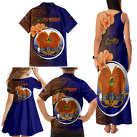 Personalized Papua New Guinea Manus Province Family Matching Tank Maxi Dress and Hawaiian Shirt Mix Coat Of Arms Polynesian Pattern LT05 - Polynesian Pride
