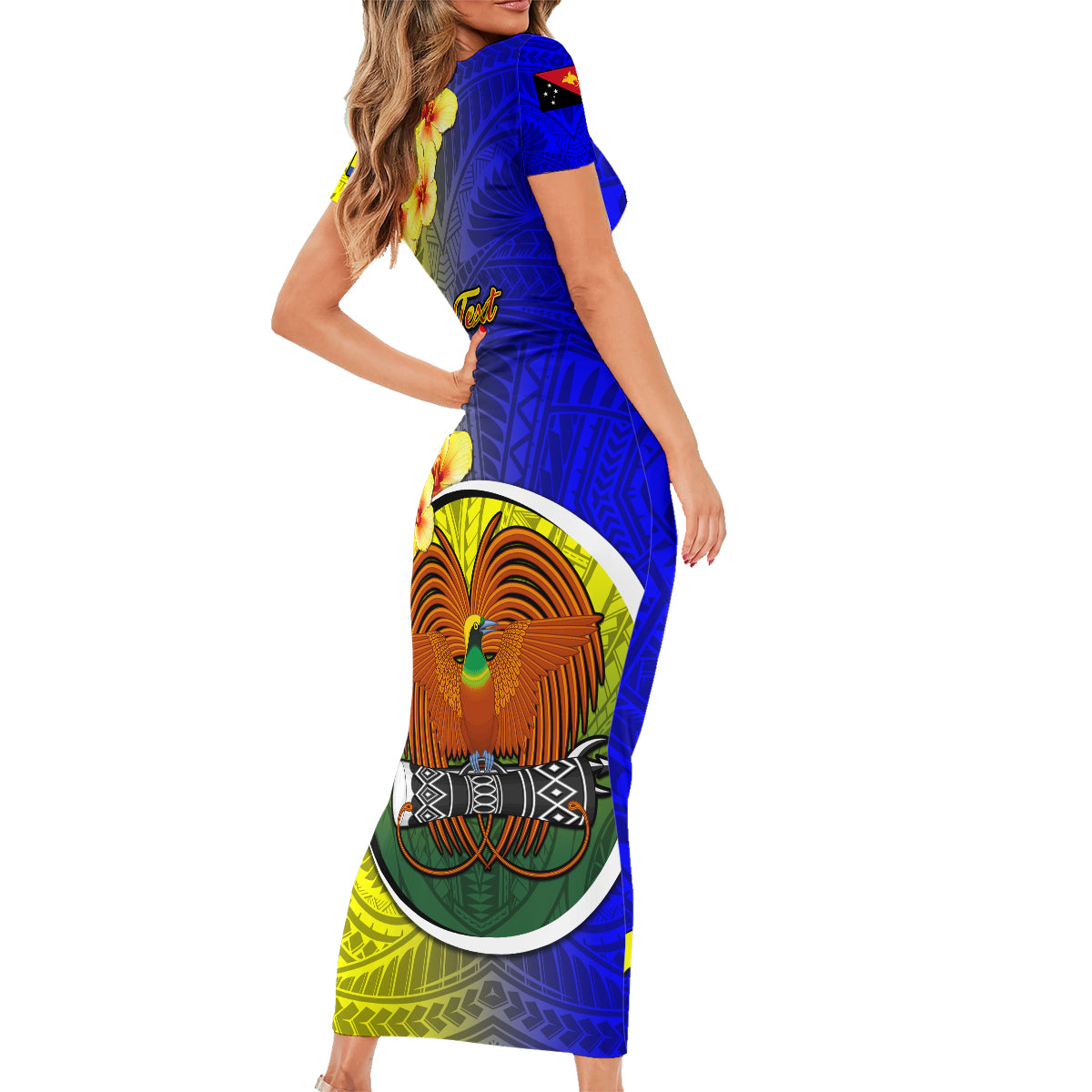 Personalized Papua New Guinea Morobe Province Family Matching Short Sleeve Bodycon Dress and Hawaiian Shirt Mix Coat Of Arms Polynesian Pattern LT05 - Polynesian Pride