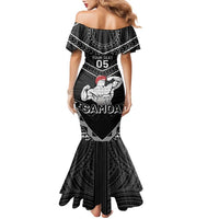Custom Samoa Wrestling Family Matching Mermaid Dress and Hawaiian Shirt Samoan Wrestler Ulafala Style LT05 - Polynesian Pride