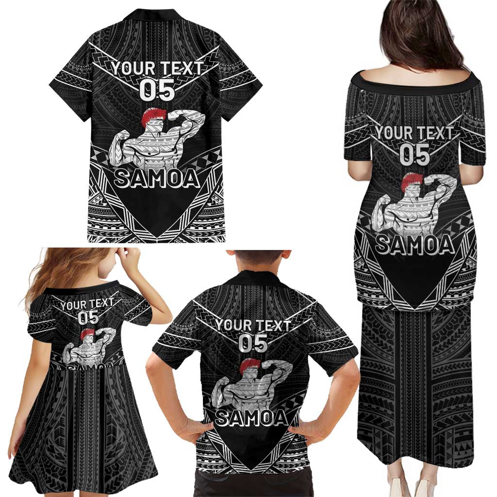 Custom Samoa Wrestling Family Matching Puletasi and Hawaiian Shirt Samoan Wrestler Ulafala Style LT05 - Polynesian Pride