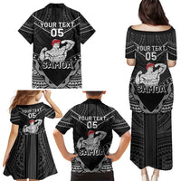 Custom Samoa Wrestling Family Matching Puletasi and Hawaiian Shirt Samoan Wrestler Ulafala Style LT05 - Polynesian Pride