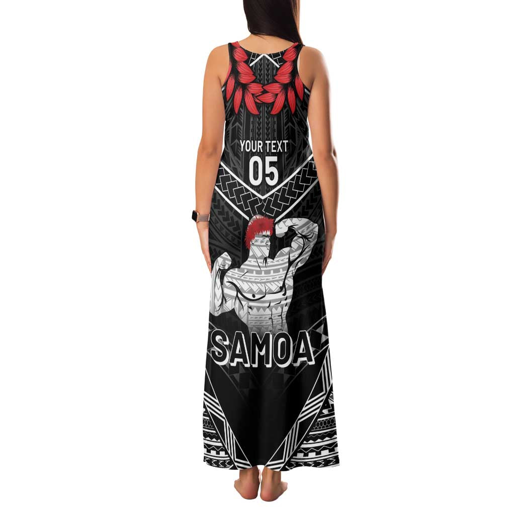 Custom Samoa Wrestling Family Matching Tank Maxi Dress and Hawaiian Shirt Samoan Wrestler Ulafala Style LT05 - Polynesian Pride