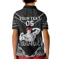 Custom Samoa Wrestling Kid Polo Shirt Samoan Wrestler Ulafala Style LT05 - Polynesian Pride