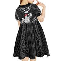 Custom Samoa Wrestling Kid Short Sleeve Dress Samoan Wrestler Ulafala Style LT05 - Polynesian Pride