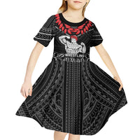 Custom Samoa Wrestling Kid Short Sleeve Dress Samoan Wrestler Ulafala Style LT05 - Polynesian Pride