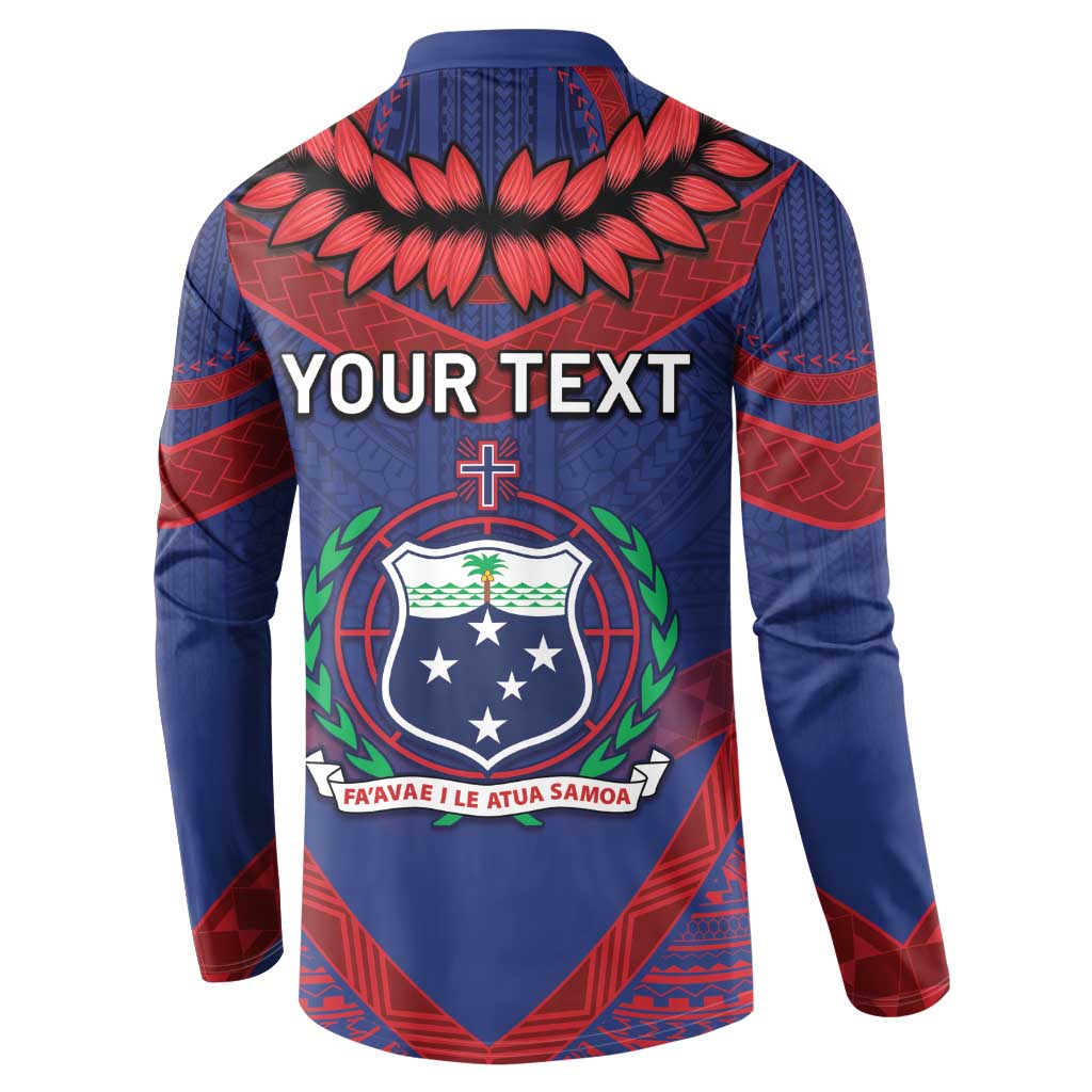 Personalised FAST Party Samoa Button Sweatshirt Samoan Coat Of Arms Ulafala Style LT05 - Polynesian Pride