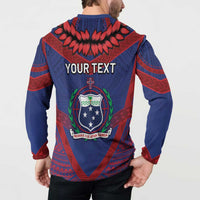 Personalised FAST Party Samoa Button Sweatshirt Samoan Coat Of Arms Ulafala Style LT05 - Polynesian Pride