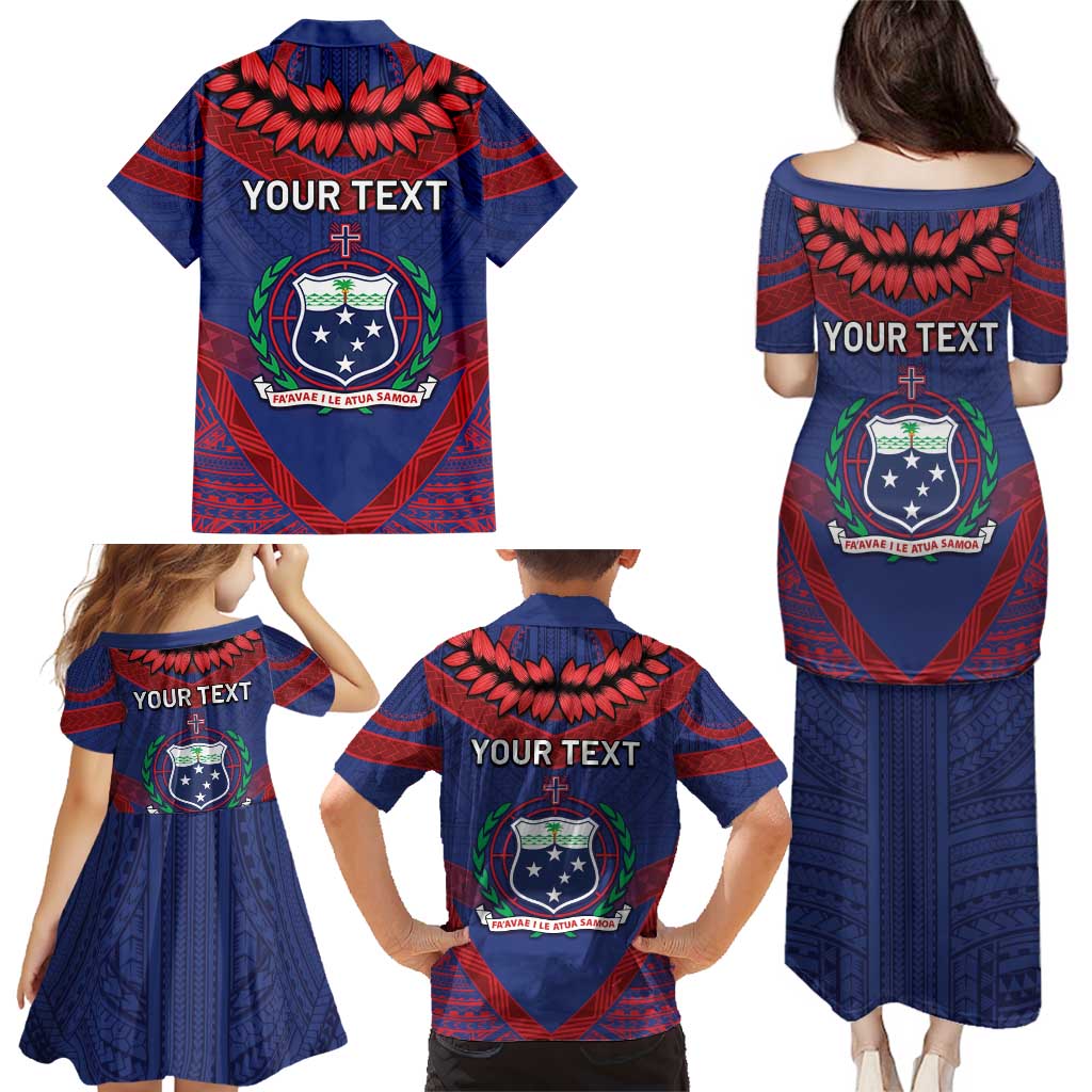 Personalised FAST Party Samoa Family Matching Puletasi and Hawaiian Shirt Samoan Coat Of Arms Ulafala Style LT05 - Polynesian Pride