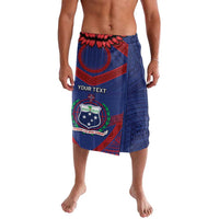 Personalised FAST Party Samoa Lavalava Samoan Coat Of Arms Ulafala Style LT05 Blue - Polynesian Pride