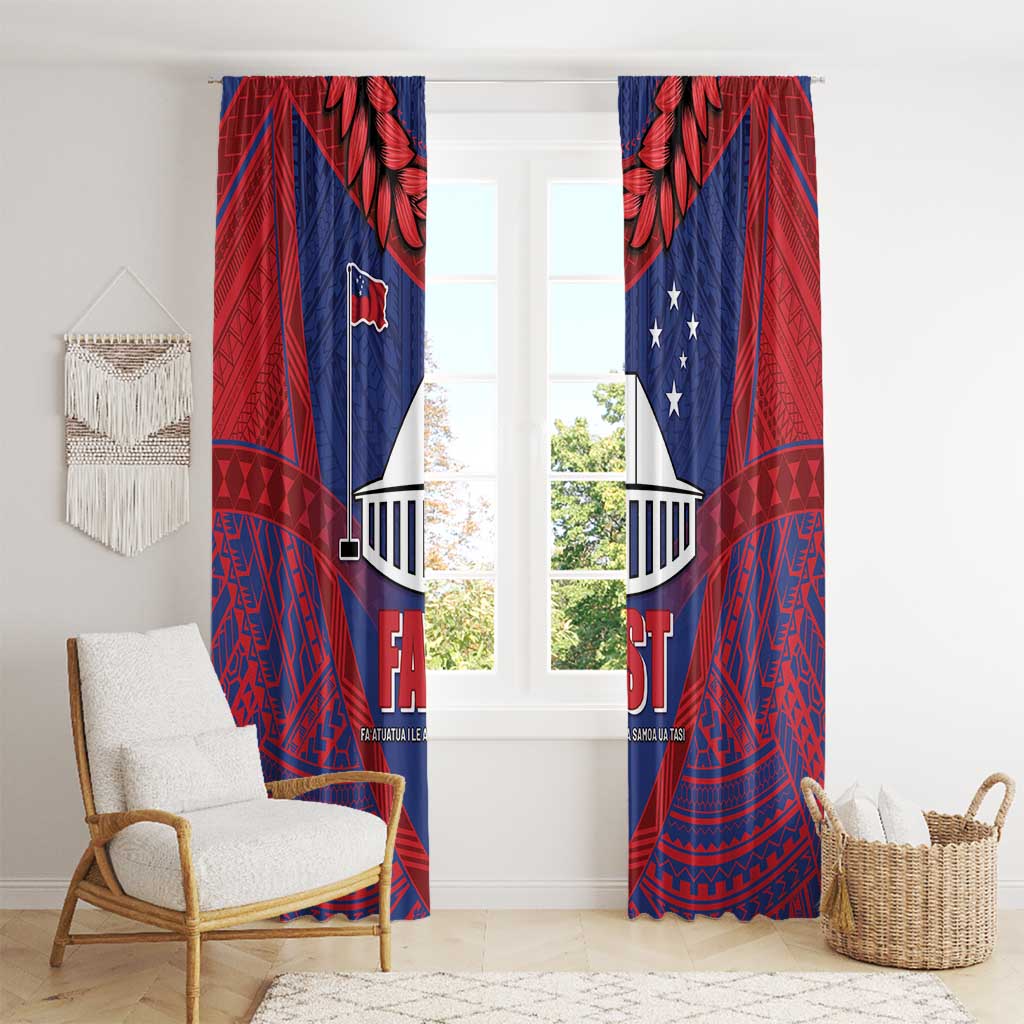 FAST Party Samoa Window Curtain Samoan Coat Of Arms Ulafala Style