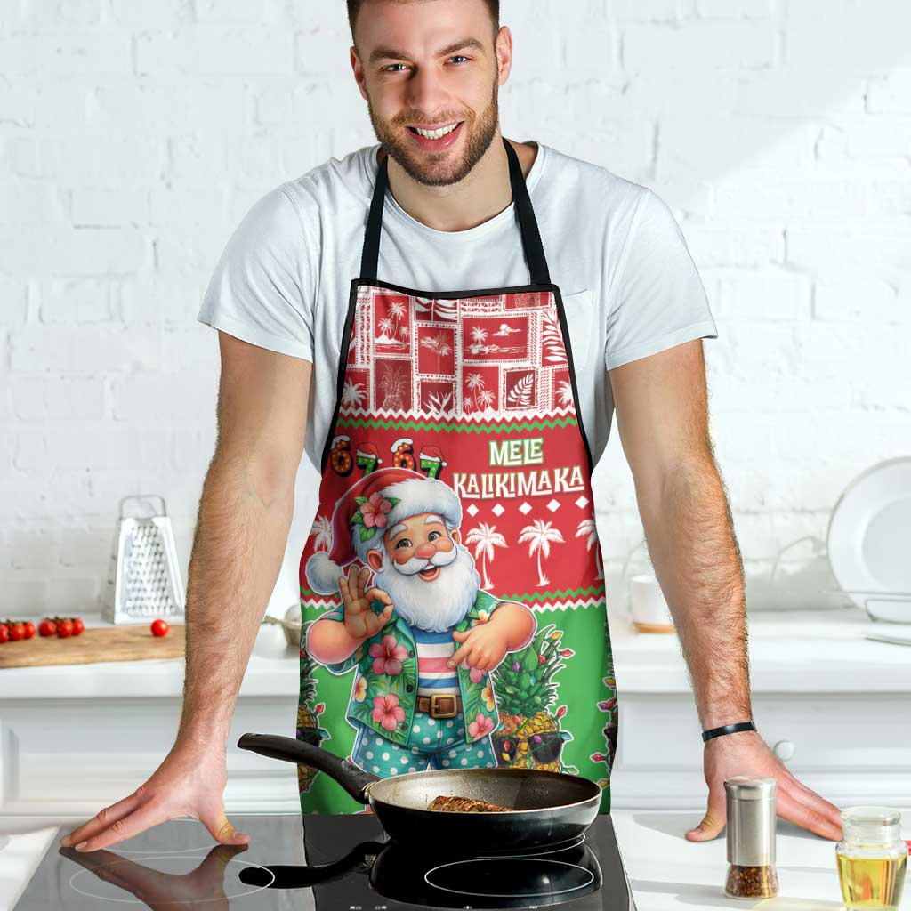 Mele Kalikimaka Hawaii Christmas Apron Funny Santa 67 Gen Alpha Slang - Polynesian Pride