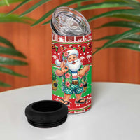 Mele Kalikimaka Hawaii Christmas 4 in 1 Can Cooler Tumbler Funny Santa 67 Gen Alpha Slang LT05 - Polynesian Pride