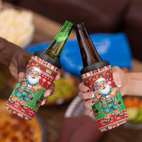 Mele Kalikimaka Hawaii Christmas 4 in 1 Can Cooler Tumbler Funny Santa 67 Gen Alpha Slang LT05 - Polynesian Pride