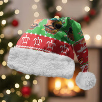 Mele Kalikimaka Hawaii Christmas Santa Hat Funny Santa 67 Gen Alpha Slang LT05 With Fur Red - Polynesian Pride