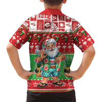 Mele Kalikimaka Hawaii Christmas Family Matching Puletasi and Hawaiian Shirt Funny Santa 67 Gen Alpha Slang LT05 - Polynesian Pride