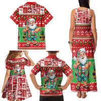 Mele Kalikimaka Hawaii Christmas Family Matching Tank Maxi Dress and Hawaiian Shirt Funny Santa 67 Gen Alpha Slang LT05 - Polynesian Pride