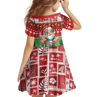 Mele Kalikimaka Hawaii Christmas Kid Short Sleeve Dress Funny Santa 67 Gen Alpha Slang LT05 - Polynesian Pride