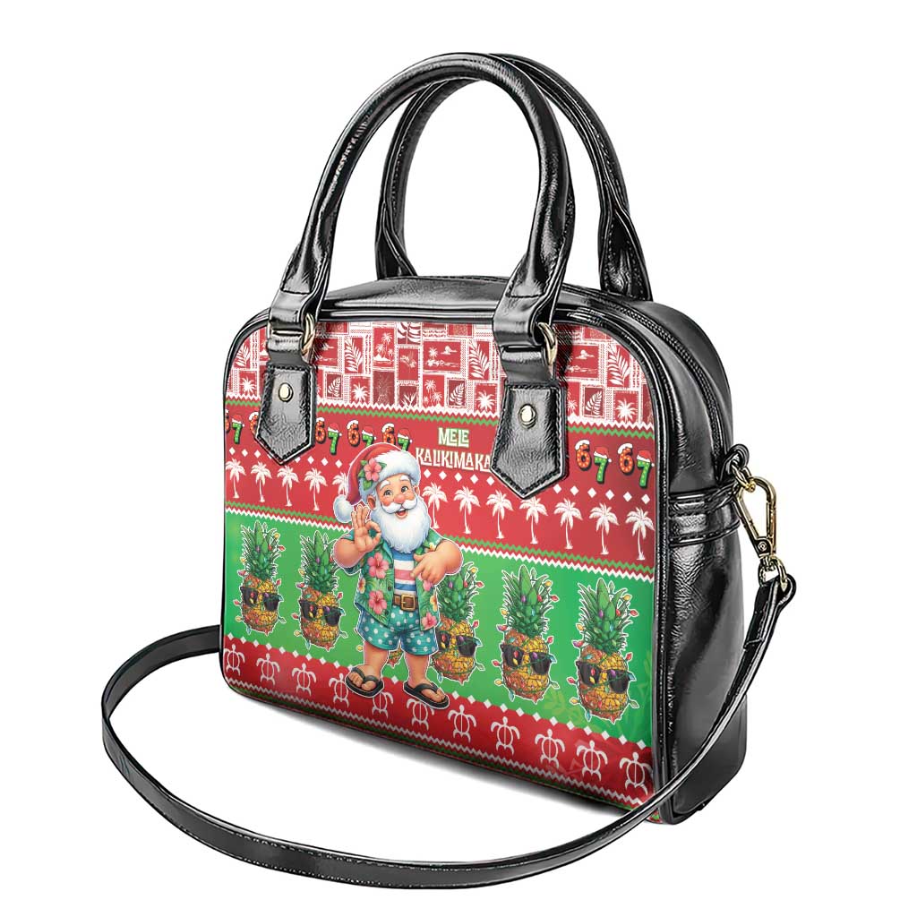 Mele Kalikimaka Hawaii Christmas Shoulder Handbag Funny Santa 67 Gen Alpha Slang LT05 - Polynesian Pride