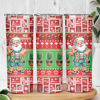 Mele Kalikimaka Hawaii Christmas Skinny Tumbler Funny Santa 67 Gen Alpha Slang LT05 - Polynesian Pride