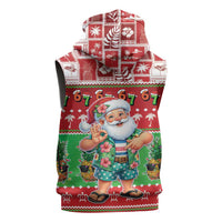 Mele Kalikimaka Hawaii Christmas Sleeveless Hoodie Funny Santa 67 Gen Alpha Slang LT05 - Polynesian Pride