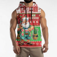 Mele Kalikimaka Hawaii Christmas Sleeveless Hoodie Funny Santa 67 Gen Alpha Slang LT05 - Polynesian Pride