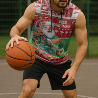 Mele Kalikimaka Hawaii Christmas Sleeveless Hoodie Funny Santa 67 Gen Alpha Slang LT05 - Polynesian Pride