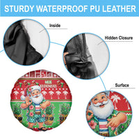 Mele Kalikimaka Hawaii Christmas Spare Tire Cover Funny Santa 67 Gen Alpha Slang LT05 - Polynesian Pride
