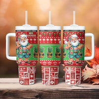 Mele Kalikimaka Hawaii Christmas Tumbler With Handle Funny Santa 67 Gen Alpha Slang - Polynesian Pride