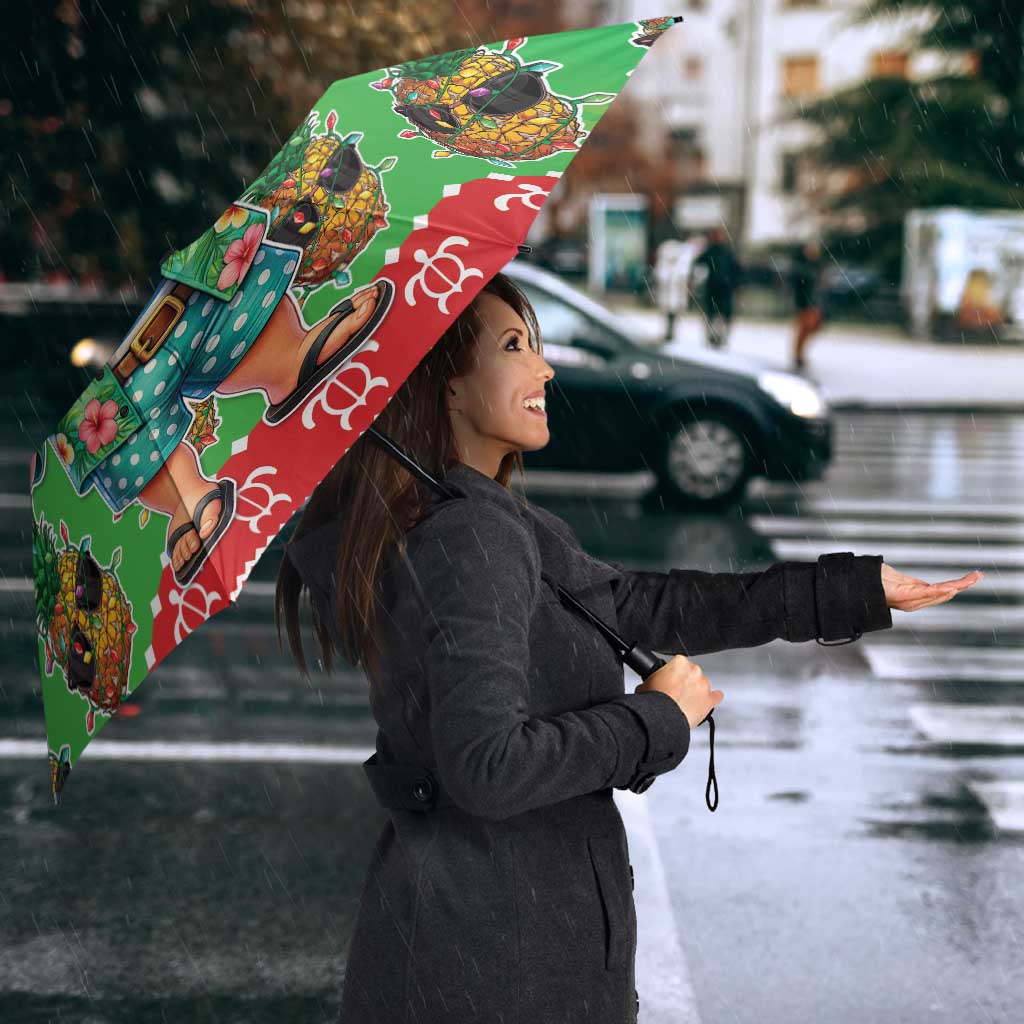 Mele Kalikimaka Hawaii Christmas Umbrella Funny Santa 67 Gen Alpha Slang - Polynesian Pride