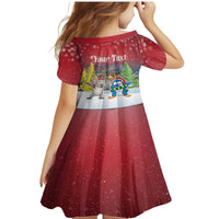 Personalised Christmas In July Family Matching Mermaid Dress and Hawaiian Shirt Funny Dabbing Dance Koala And Blue Penguins LT05 - Polynesian Pride